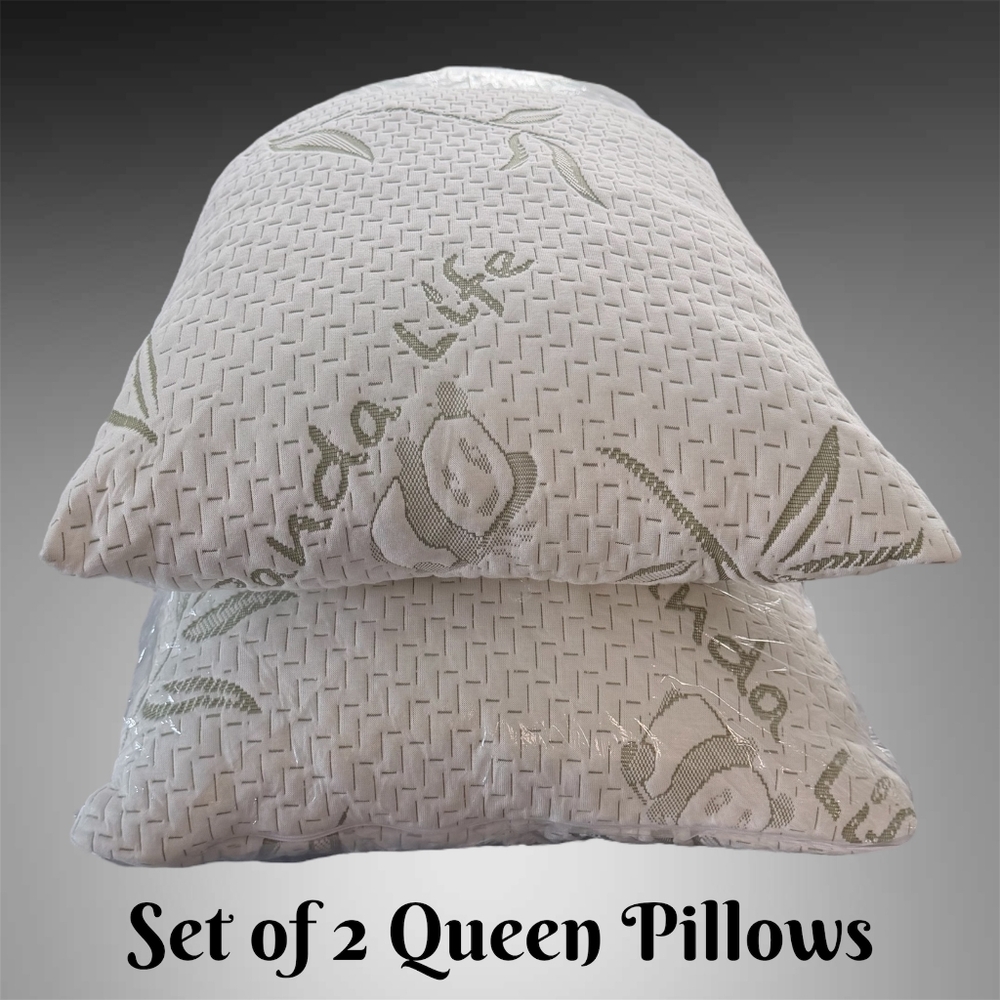 Set of 2 Pillows & Removable Bamboo Covers #320 & 321 Costco